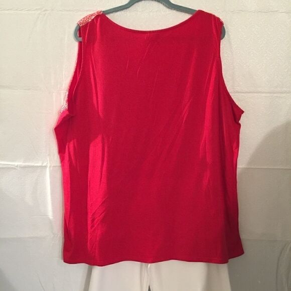 Jaclyn Smith Plus Size 3X Ruffle Front Tee Tank - Picture 3 of 6